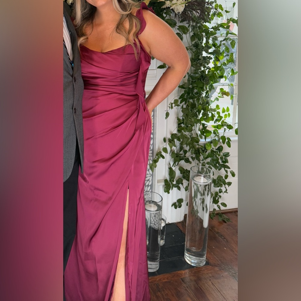 Azazie Fuchsia Maxi Dress